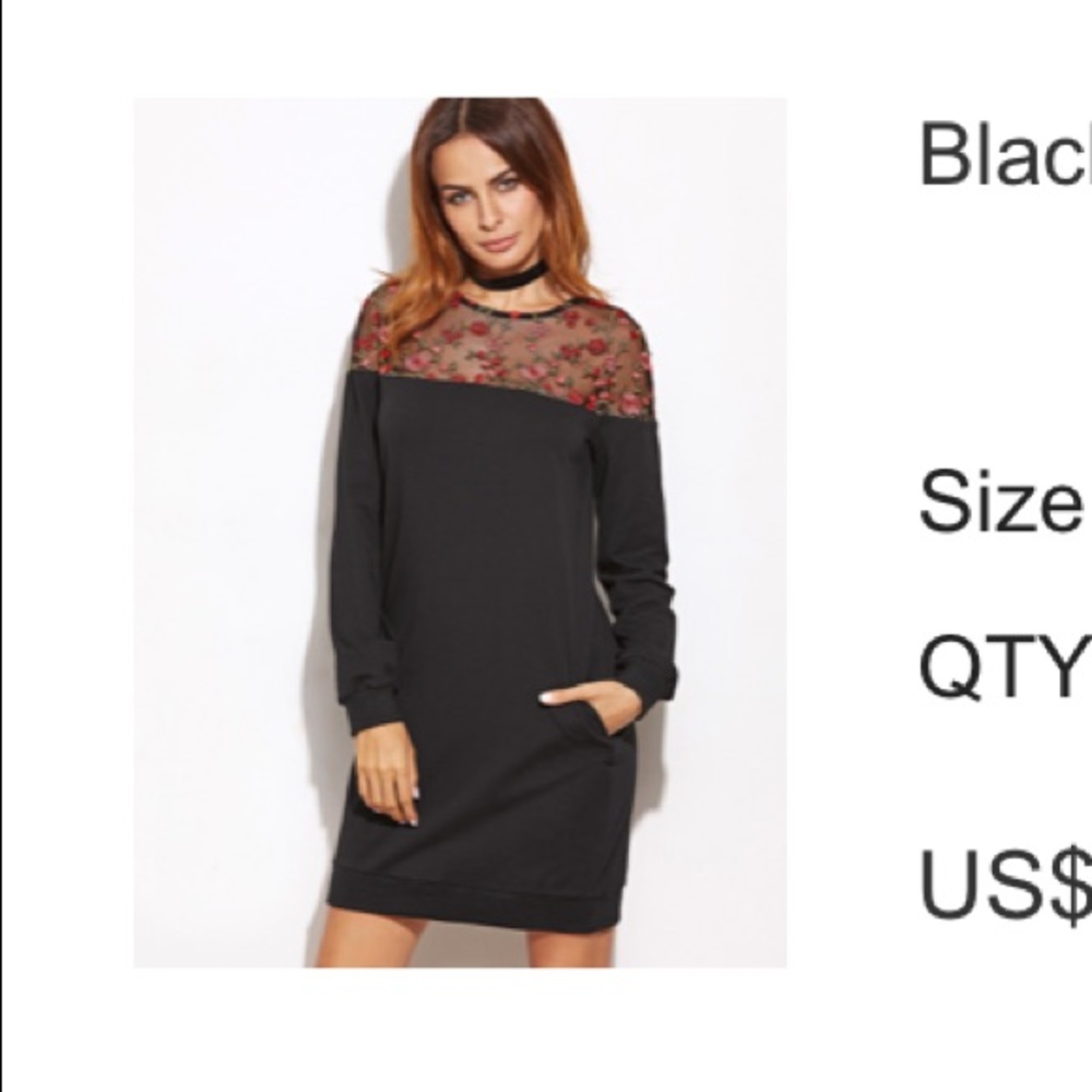 Black Sweater Dress with pockets